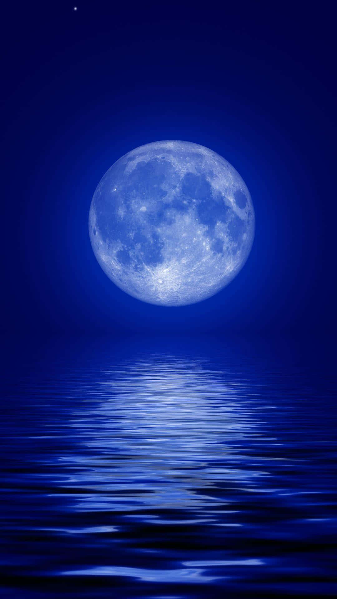 Luna Albastră pe iPhone Fundal