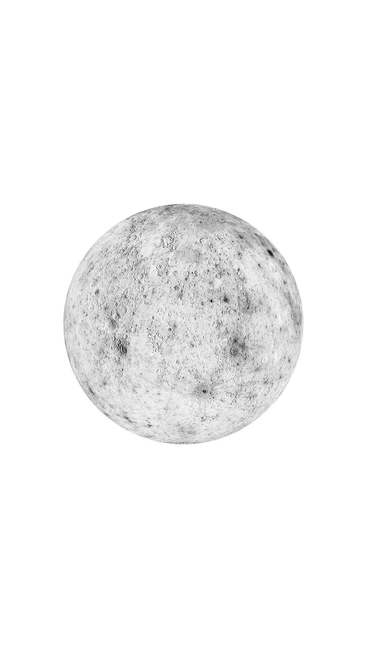 Lună plină clară minimalistă albă Fundal