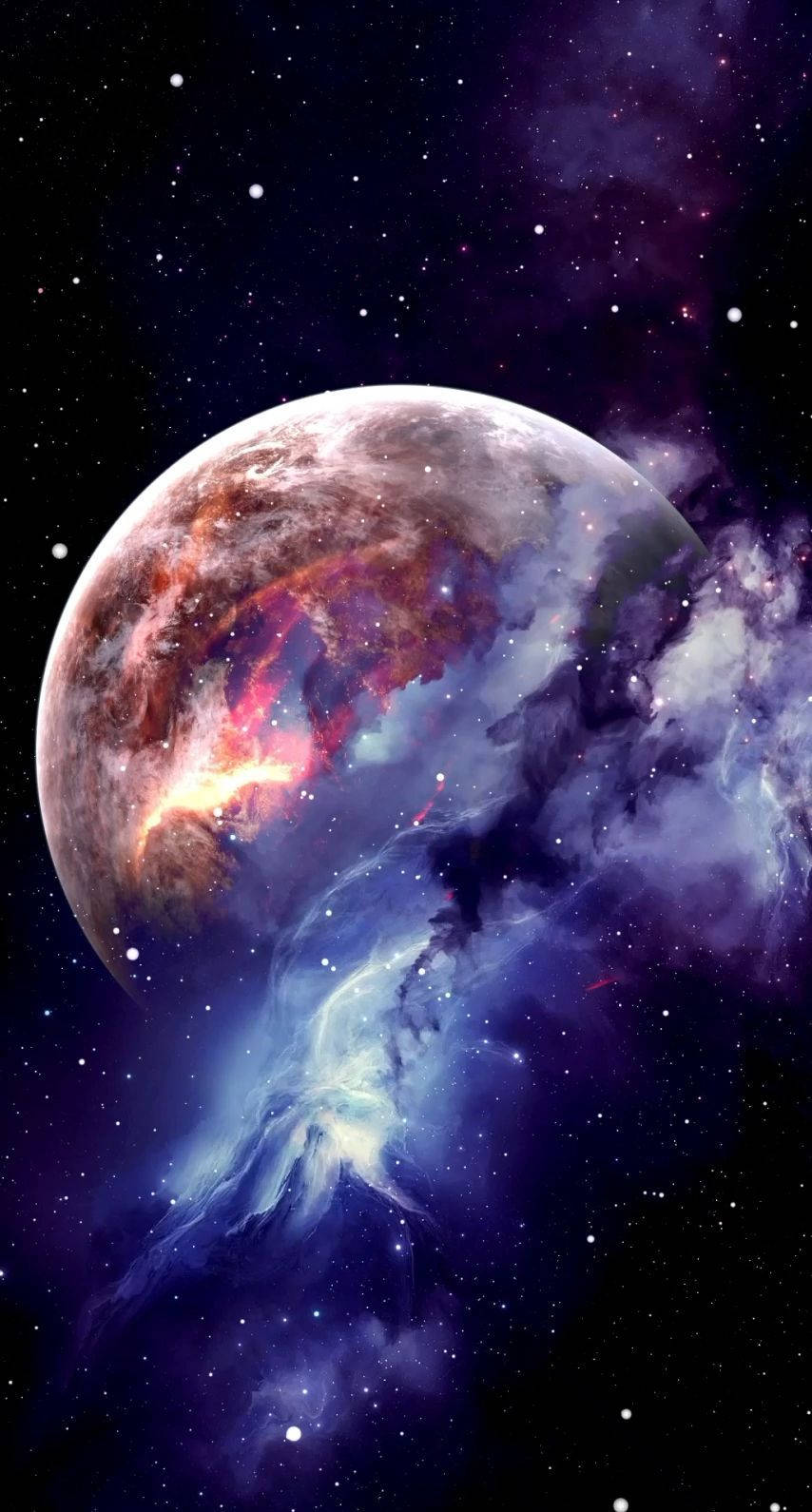 Luna și Galaxia Live Fundal