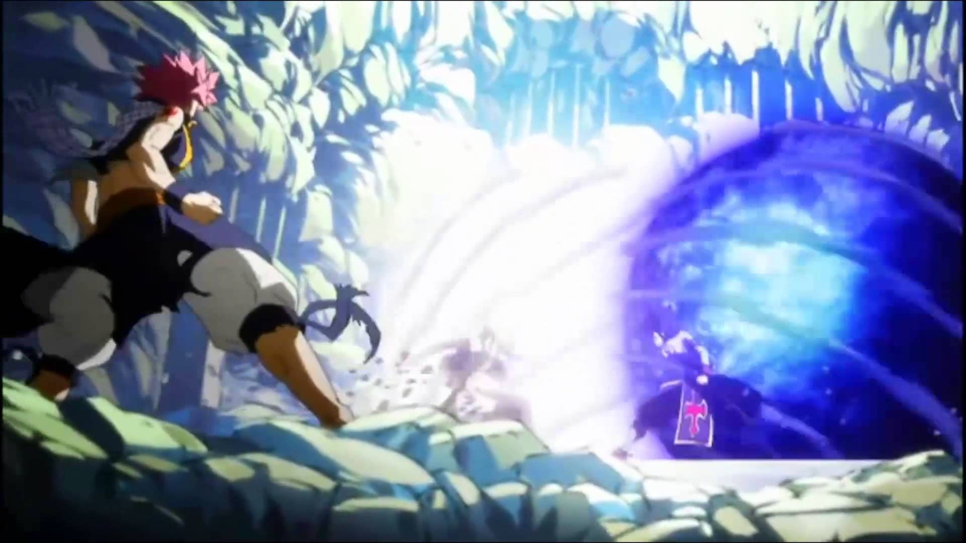 Luptă Anime cu Natsu Furios Fundal