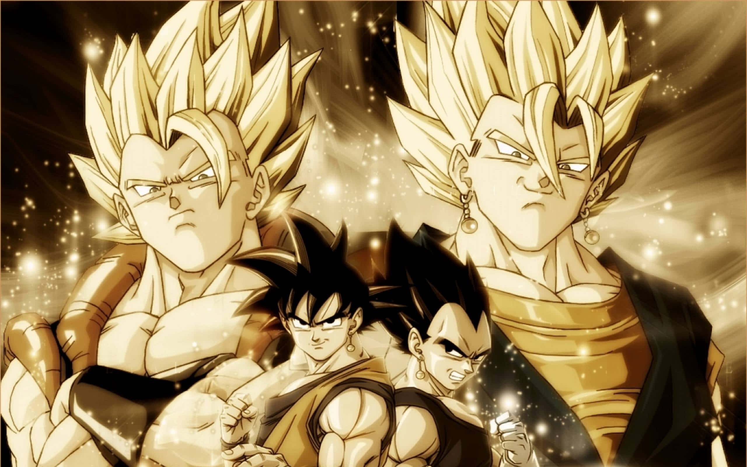 Lupta intensă dintre Goku și Vegeta în Dragon Ball Z Fundal
