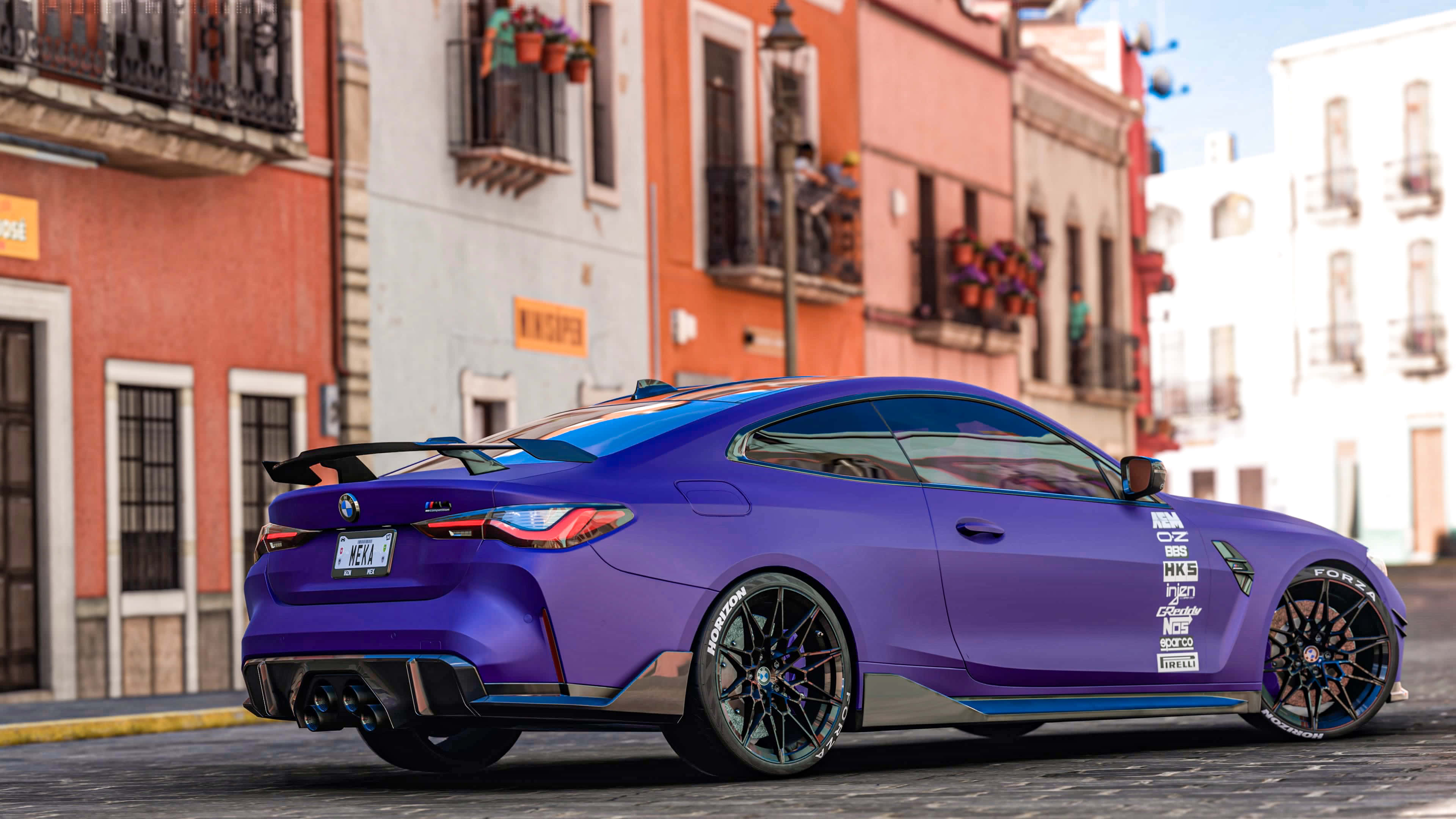 M4 Violet în Forza Horizon Mexico Fundal