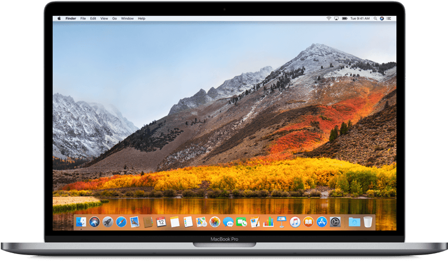 Mac Book Pro cu fundal de munte Fundal