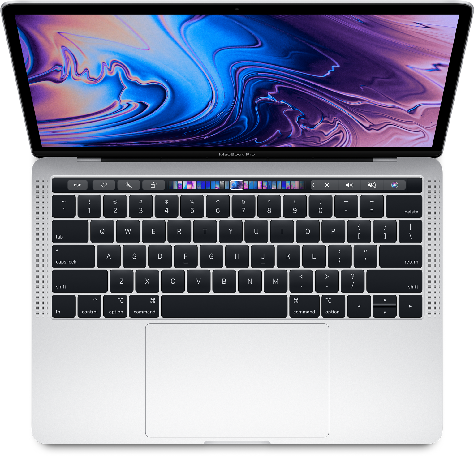 Mac Book Pro vedere de sus deschis Fundal
