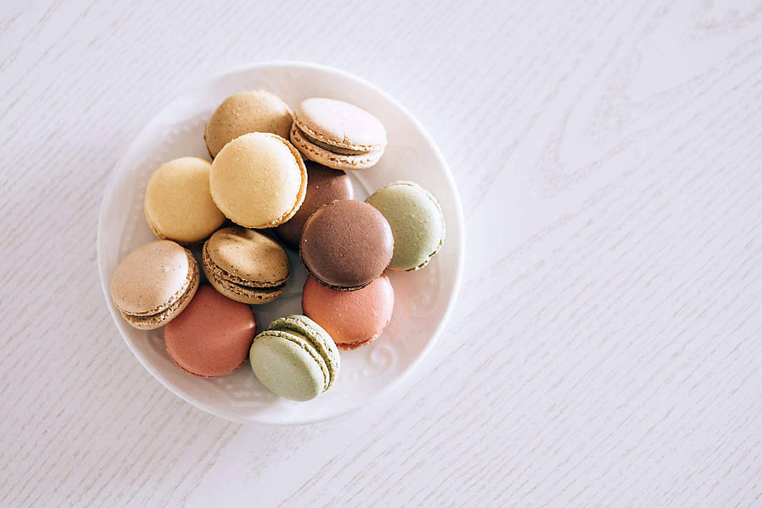 Macarons în nuanțe pastel de roz Fundal