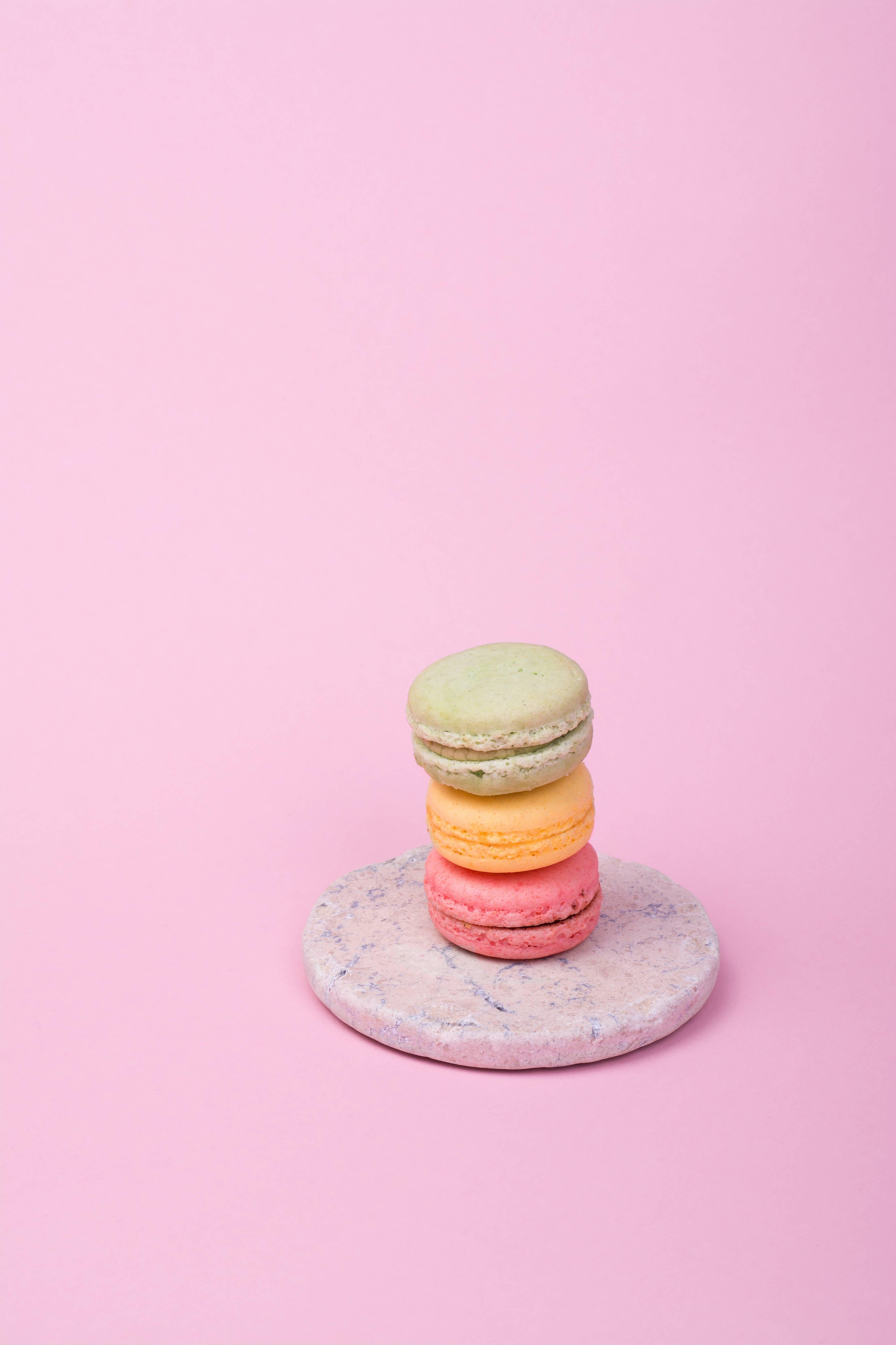 Macarons roz pastel pentru iPhone Fundal