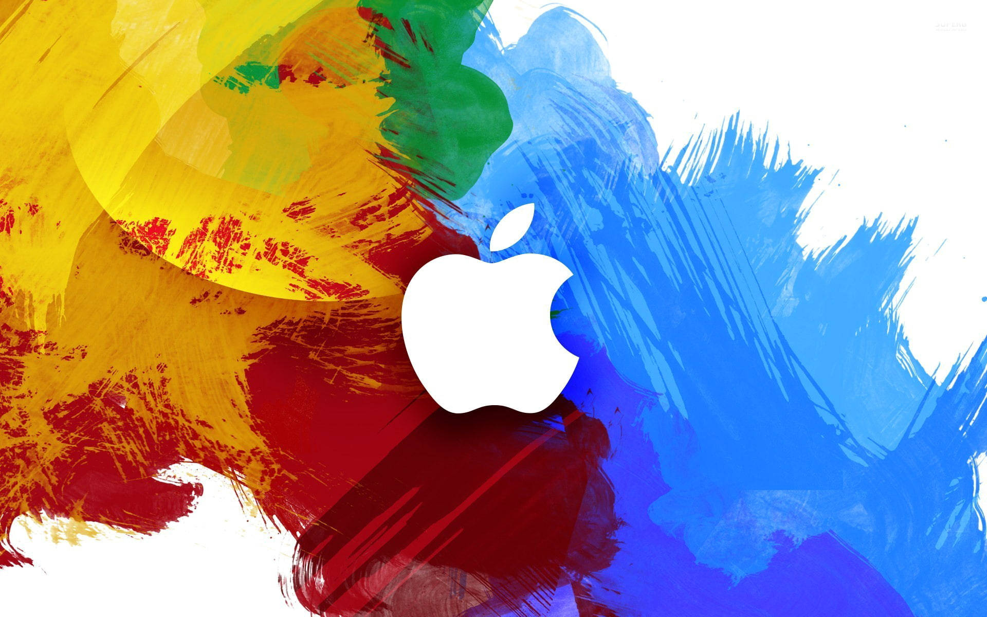 MacBook Air cu Pensule de Vopsea Fundal
