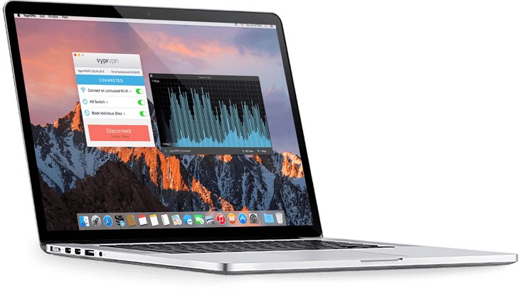 MacBook Pro cu conexiune VPN Fundal