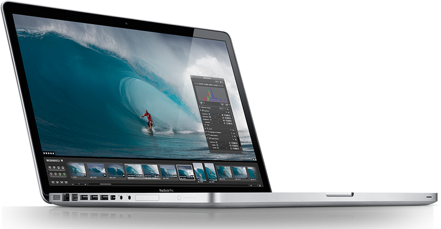 MacBook Pro cu imagine de surfing pe ecran Fundal