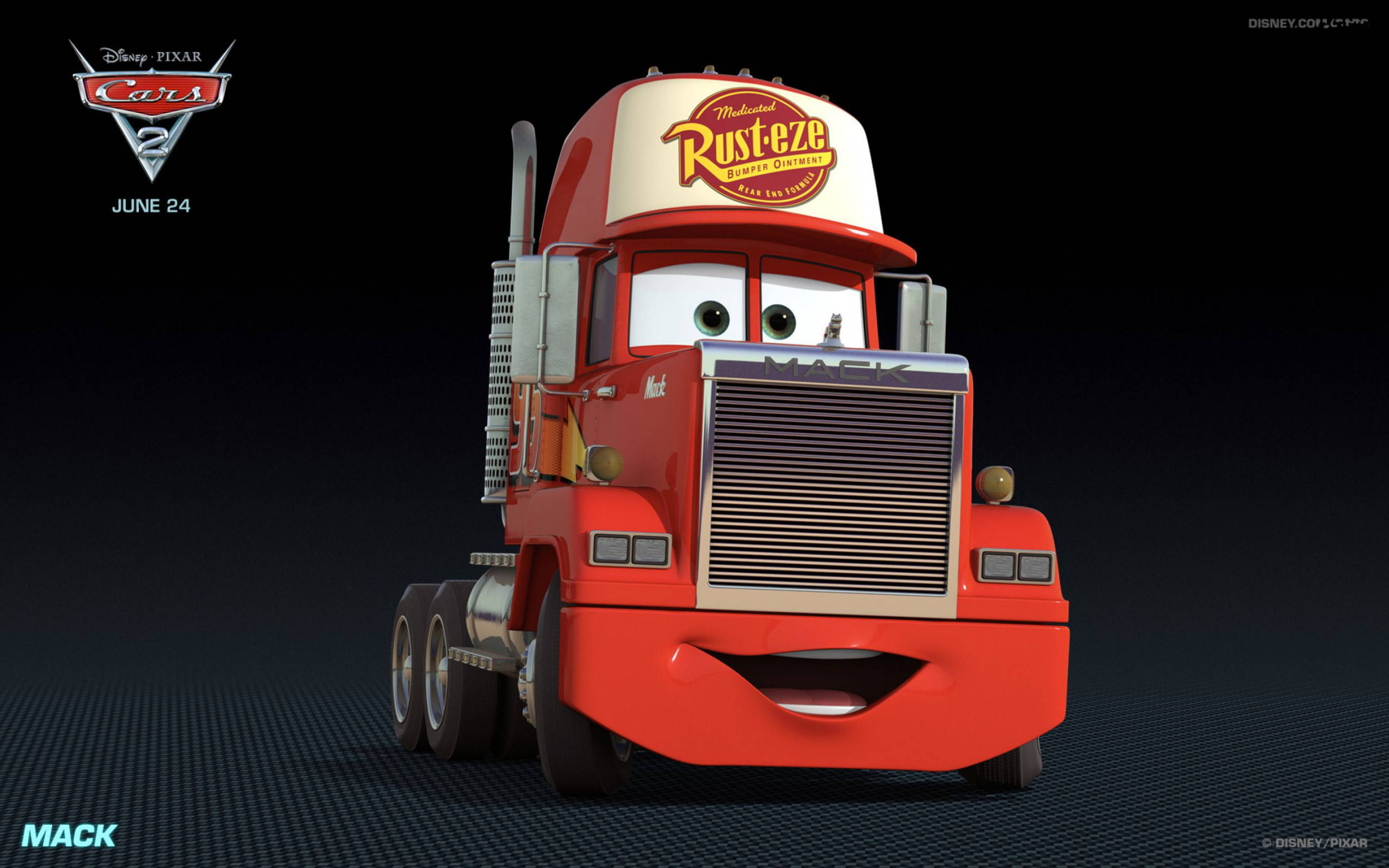 Mack din Cars 2 de la Disney Pixar Fundal