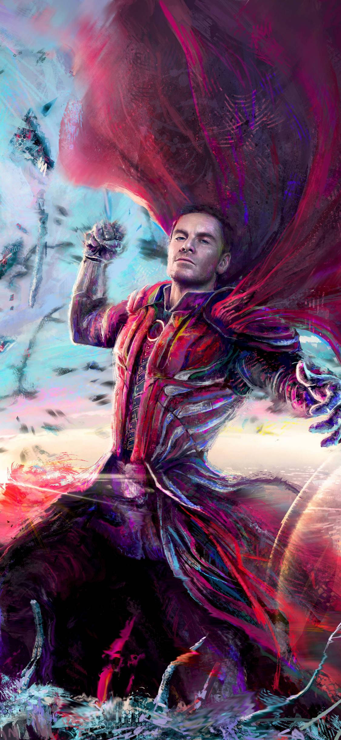 Magneto Chipeș Luptându-se Fundal
