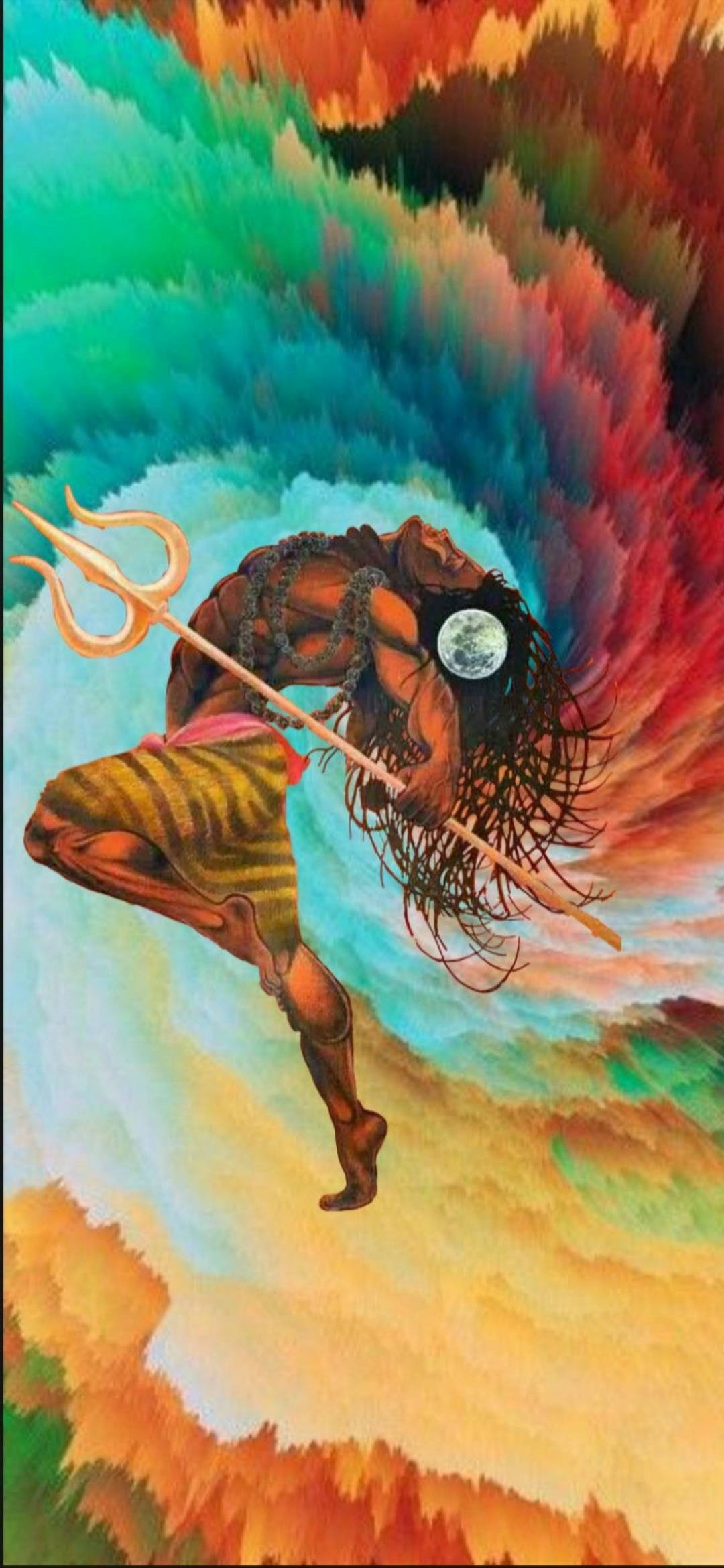 Mahakal Lună Artă Fundal
