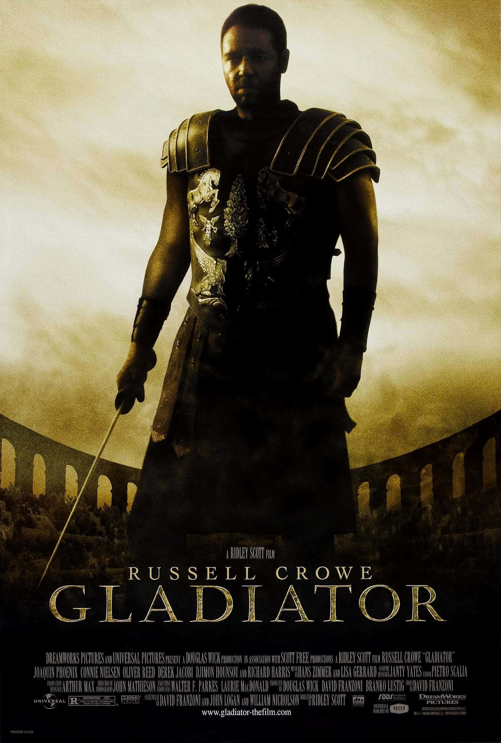 "Mai mare decât viața: Maximus Decimus Meridius în filmul epic de gladiatori "Gladiator" Fundal