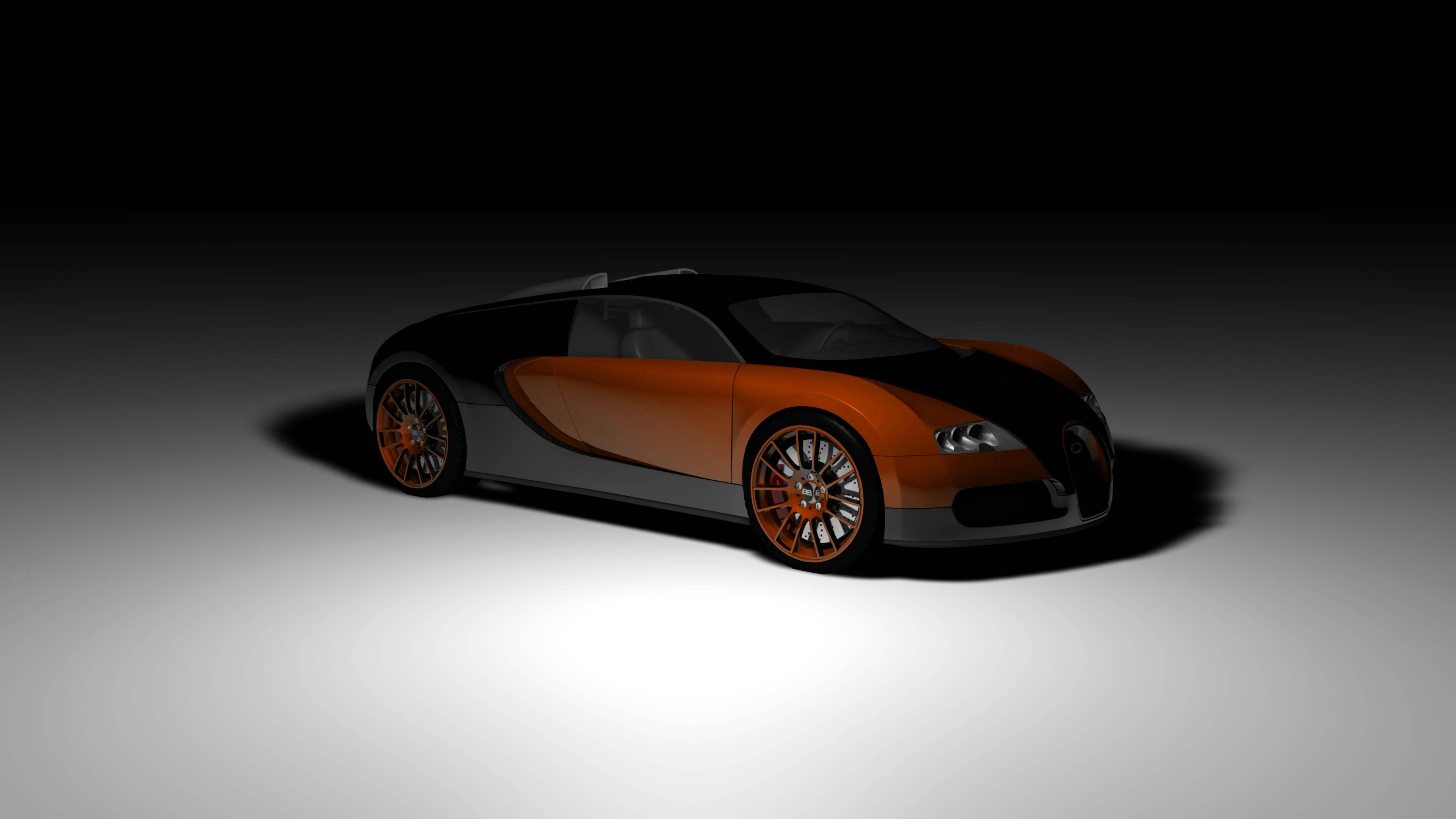 Majestuosul Bugatti Veyron Portocaliu Dezlănțuit Fundal