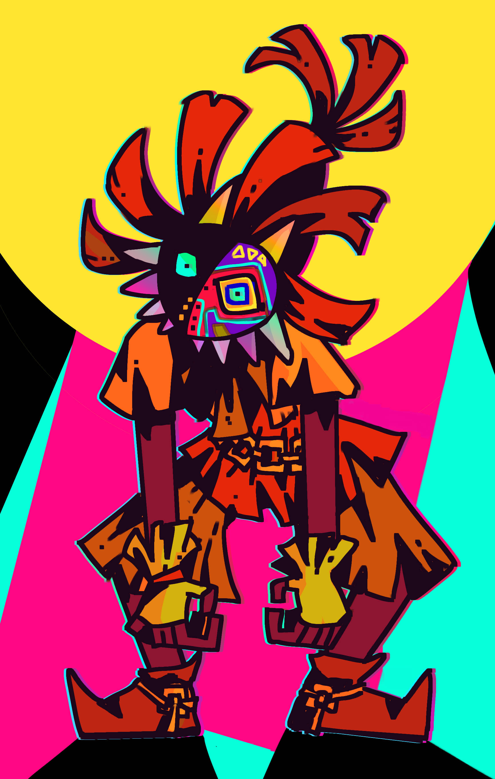 Majora's Mask Pop Art Fundal