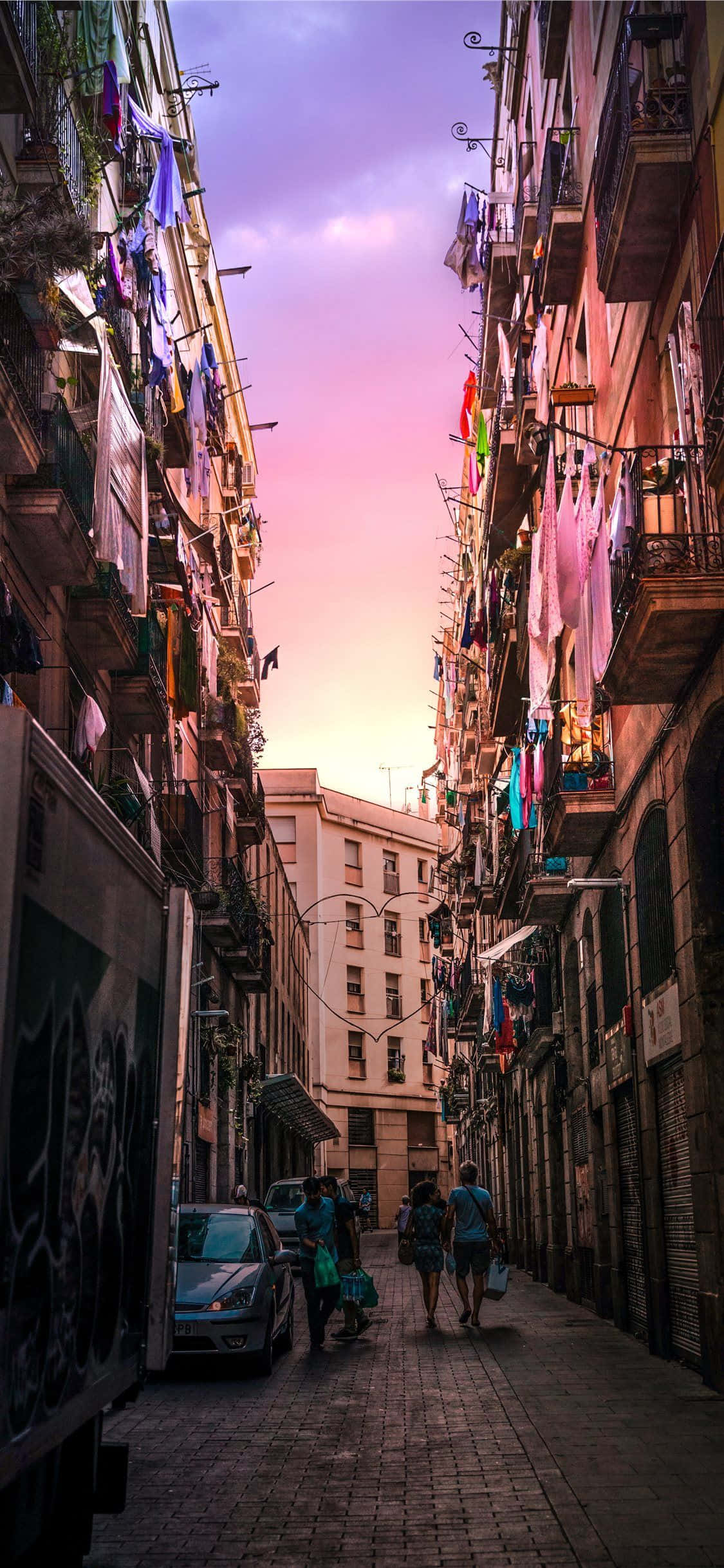 Malul vibrant al mării din Barcelona, Spania Fundal