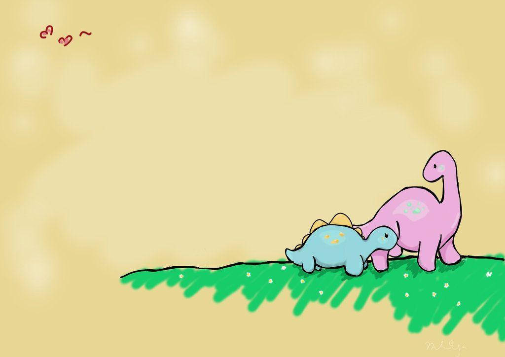 Mamă și fiu dinozaur adorabili Fundal