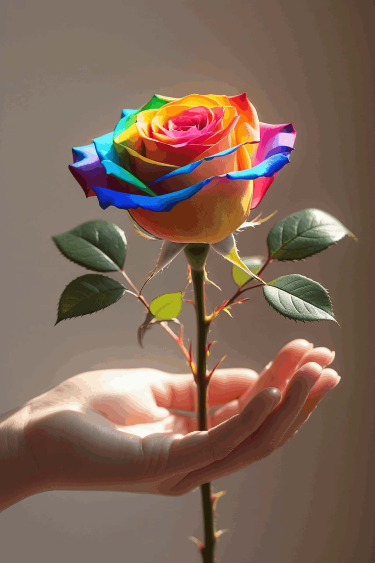 dragoste,curcubeu,lgbtq,mândrie,spiritual,trandafir,valentine,mână,floare