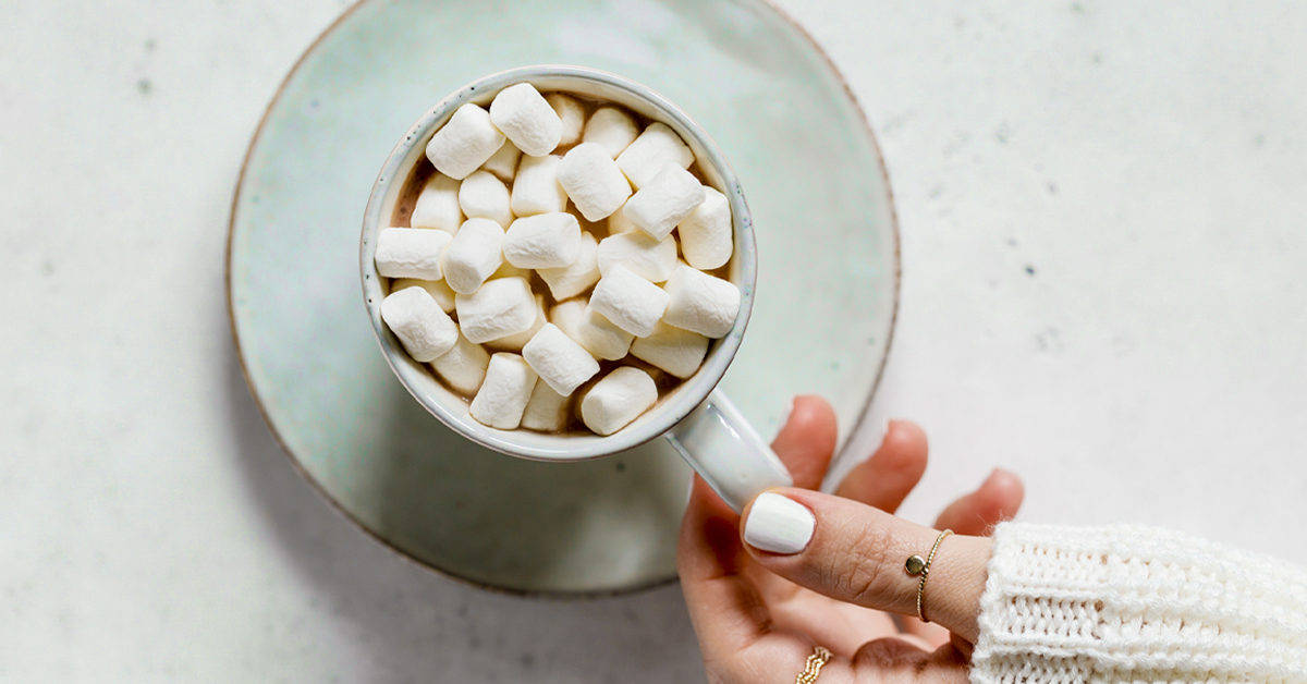Mână mini marshmallows Fundal