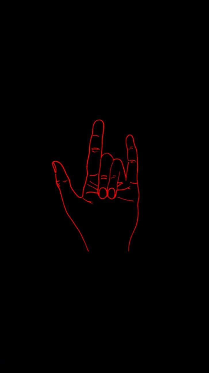 Mână Rock And Roll Emo pentru iPhone Fundal