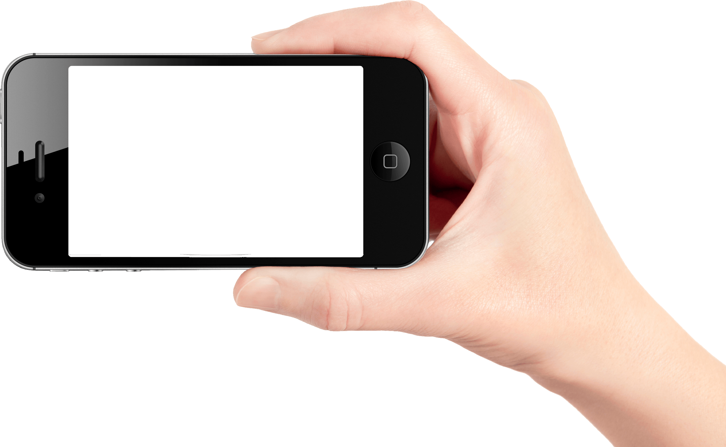 Mână ținând un smartphone negru mockup Fundal