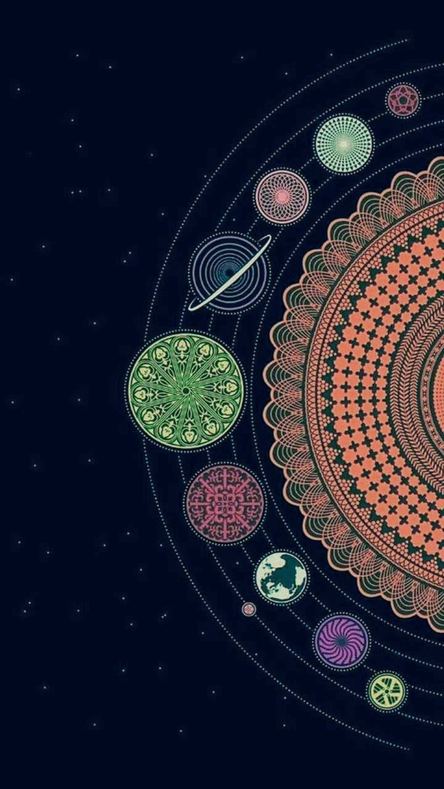 Mandala Solară Estetică Spirituală Fundal