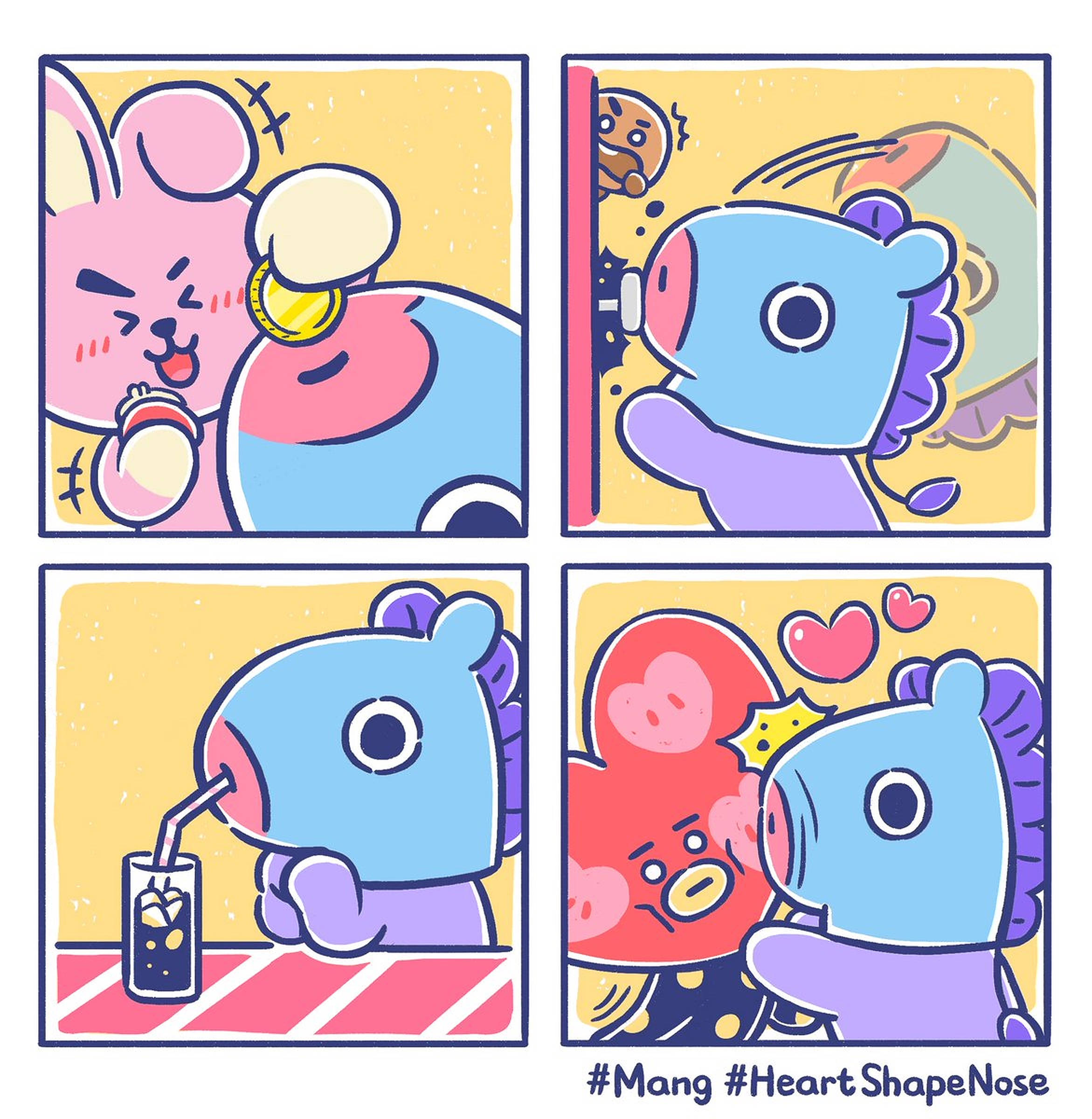 Mang Bt21 Benzi Desenate Fundal
