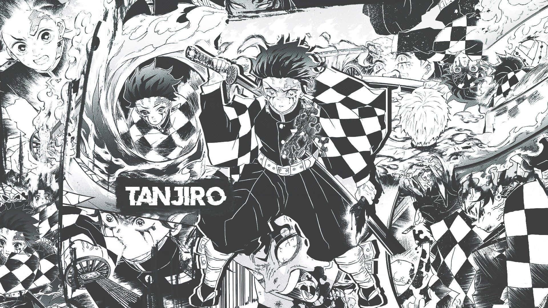 Manga Demon Slayer Tanjiro Fundal