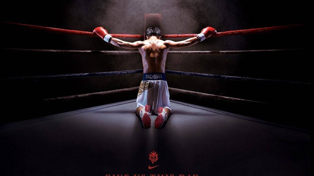 Manny Pacquiao în genunchi Fundal
