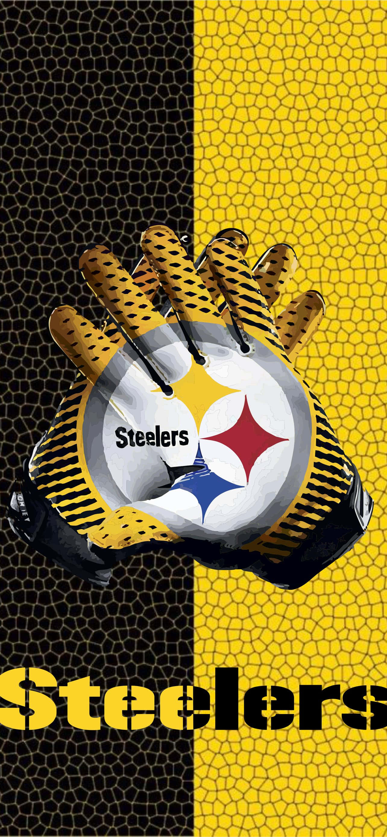 Mănusi cu logo-ul Pittsburgh Steelers Fundal