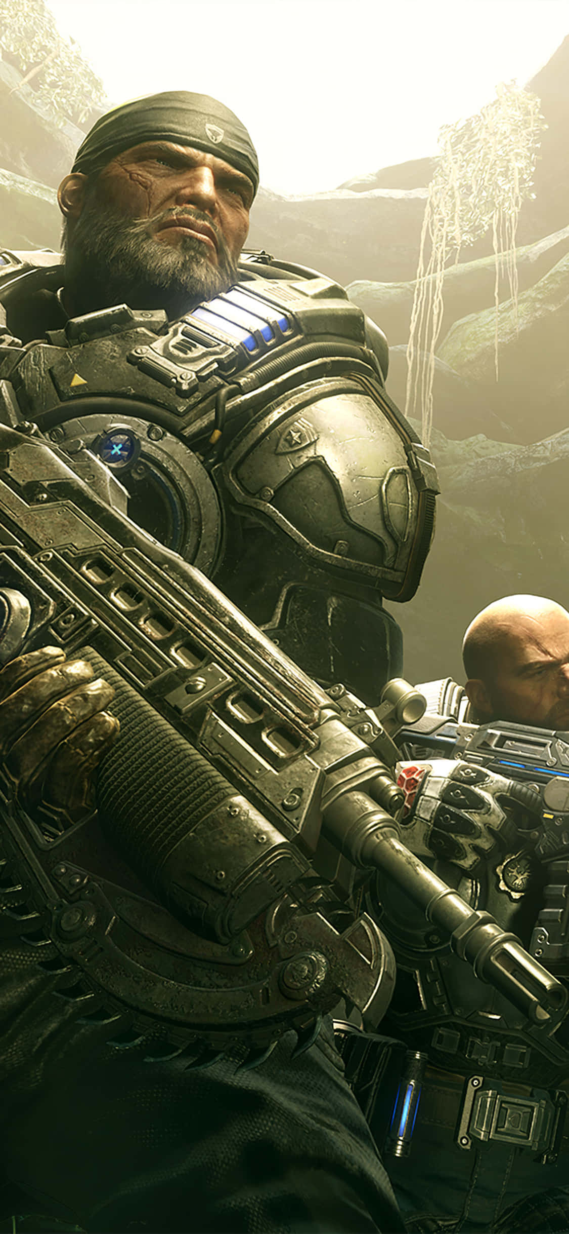 Marcus și JD iPhone XS Gears Of War 5 Fundal