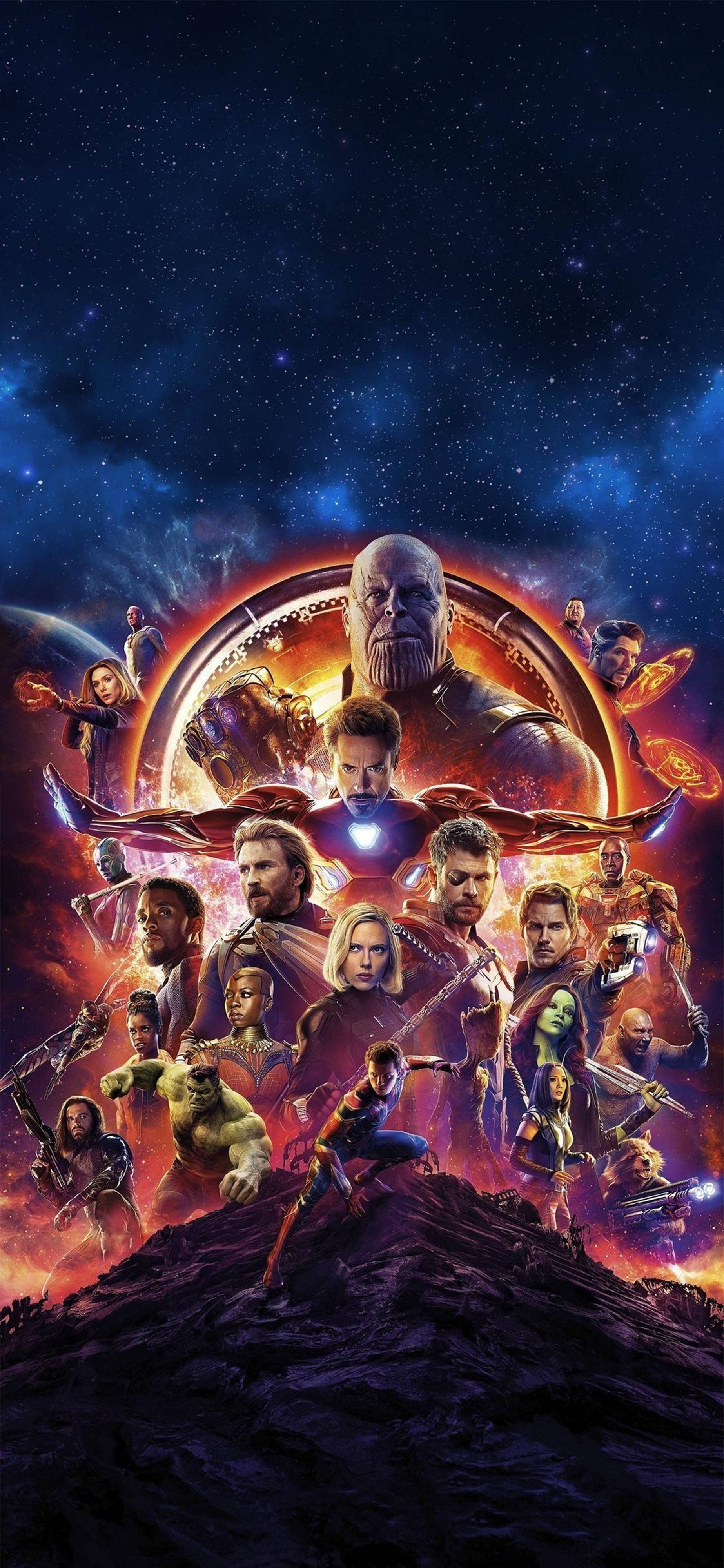 Marvel 4K Telefon Războiul Infinitului în Spațiu Fundal