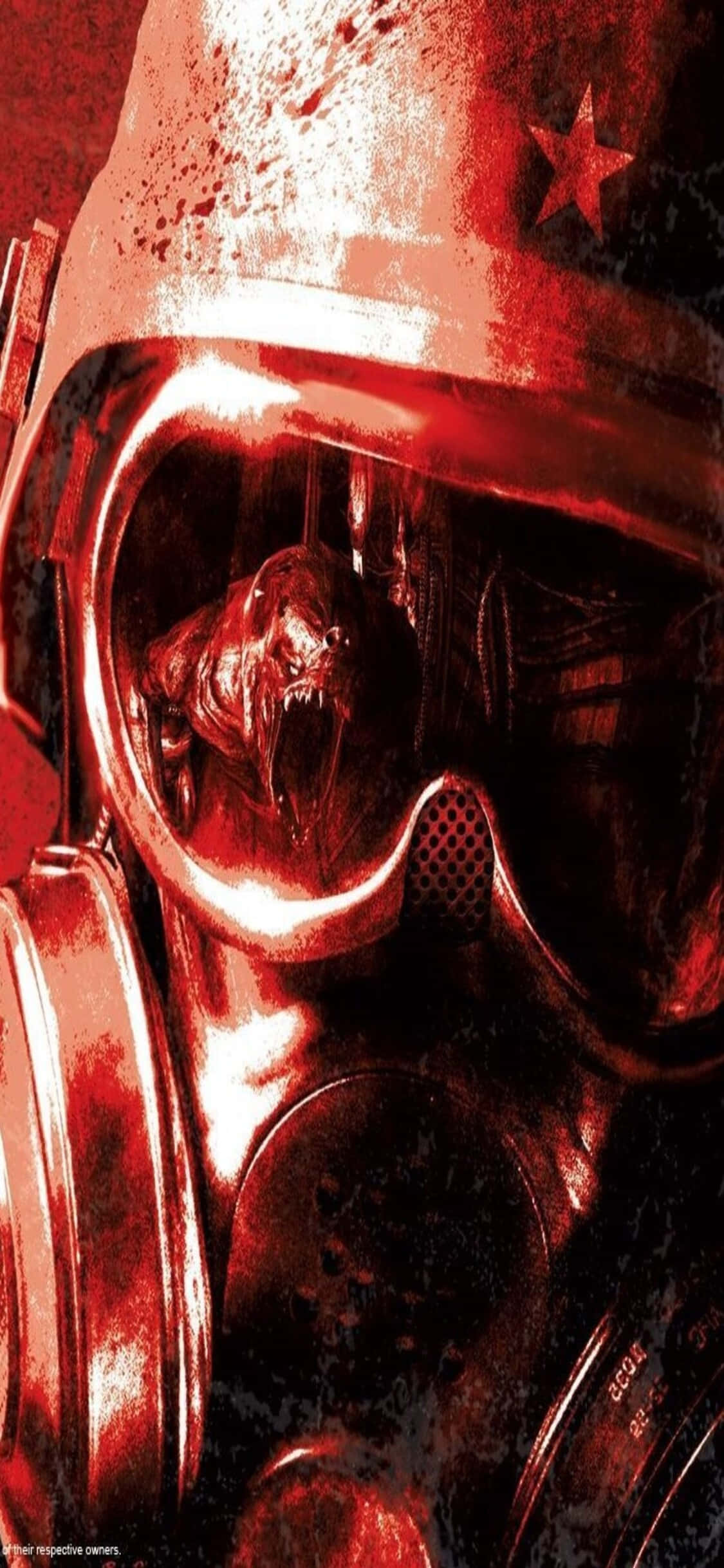 Mască de Gaz Roșie Fundal iPhone X Metro Last Light Fundal
