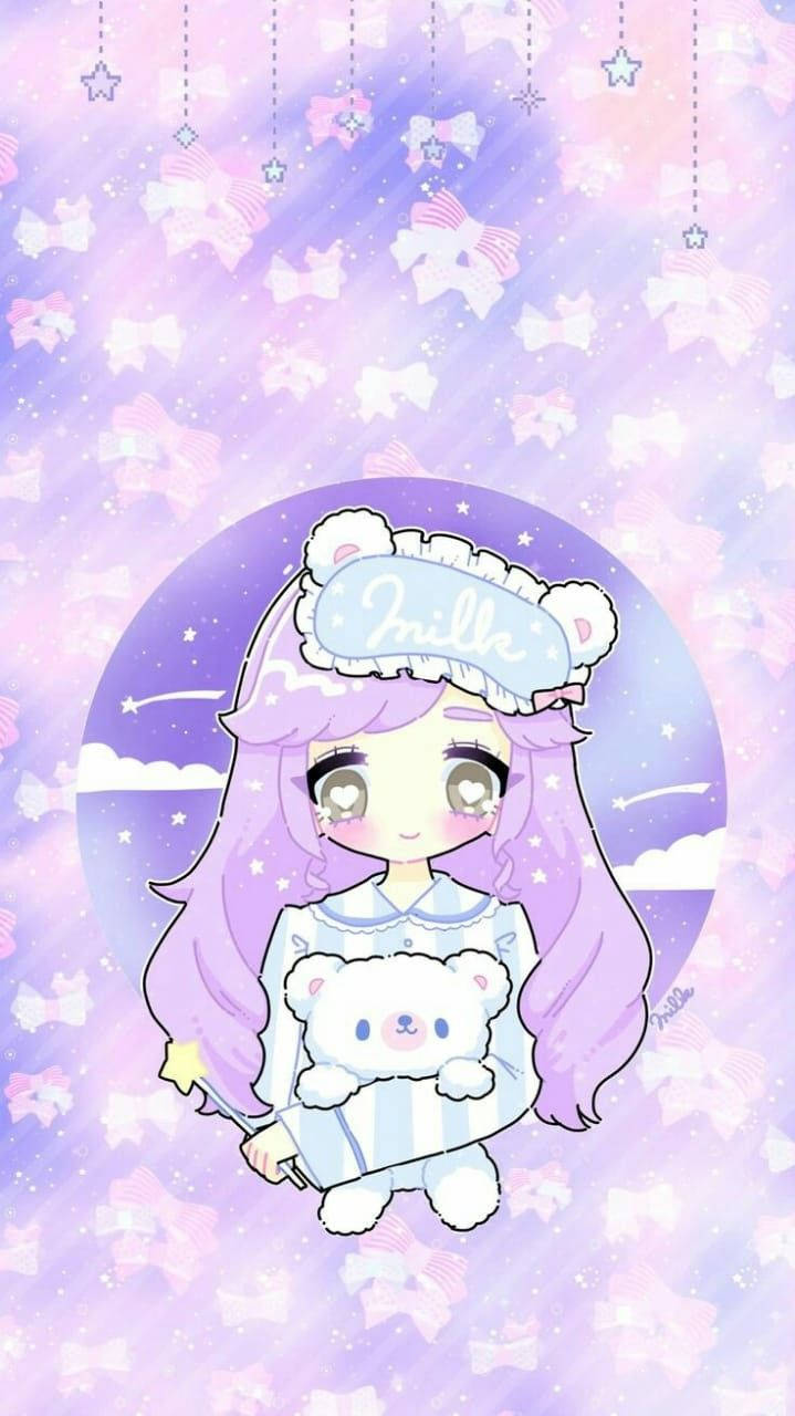 Mască de somn lăptoasă drăguță și feminină Kawaii Fundal