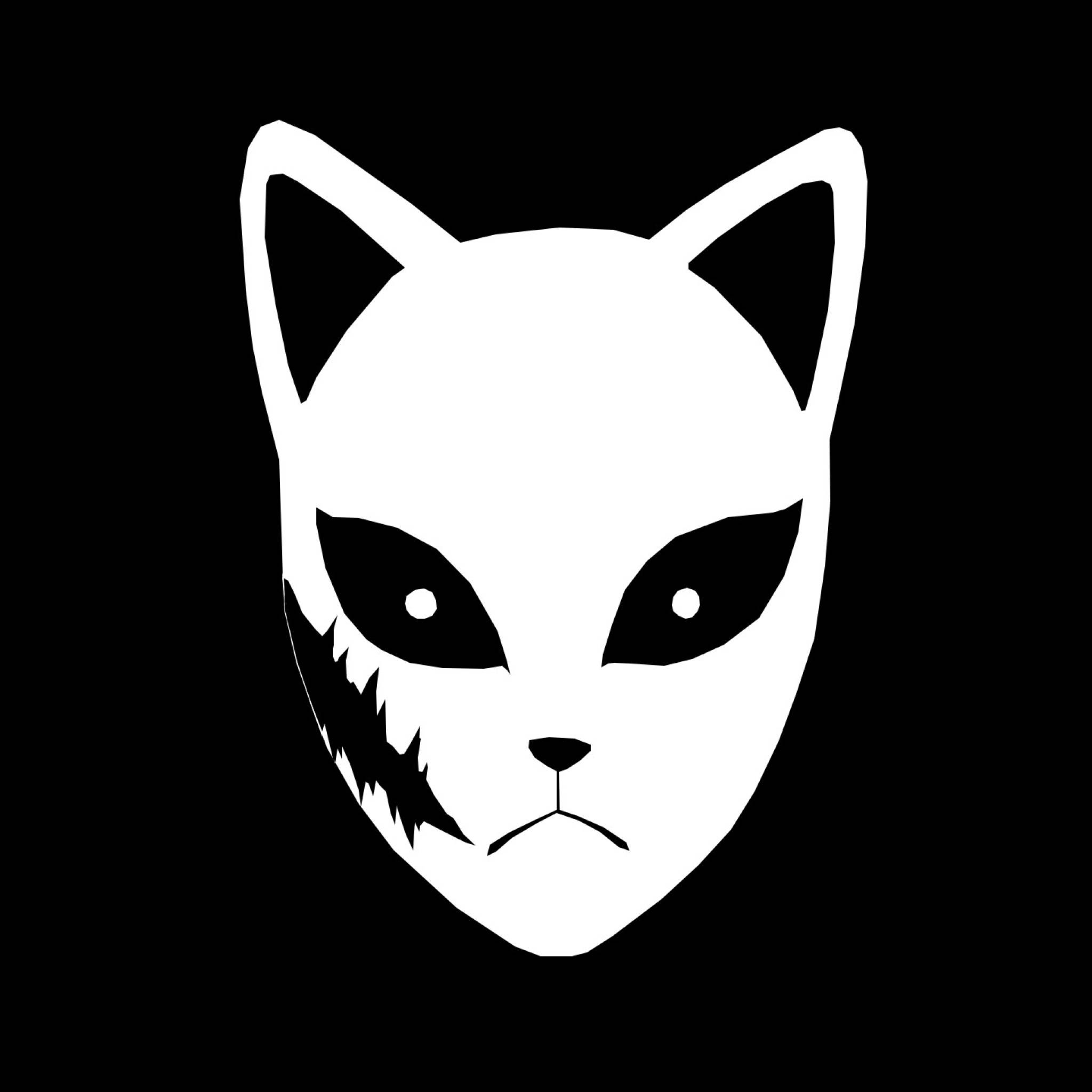 Mască Demon Slayer minimalistă Fundal