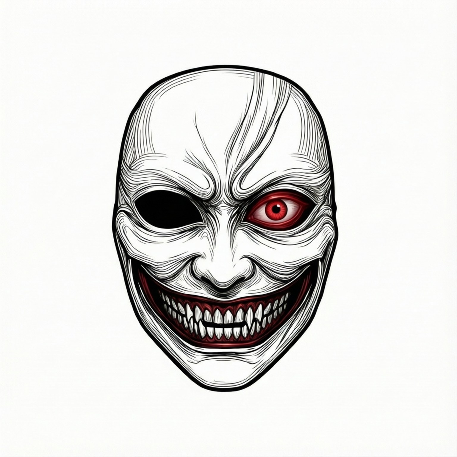 Mască Kaneki minimalistă Fundal