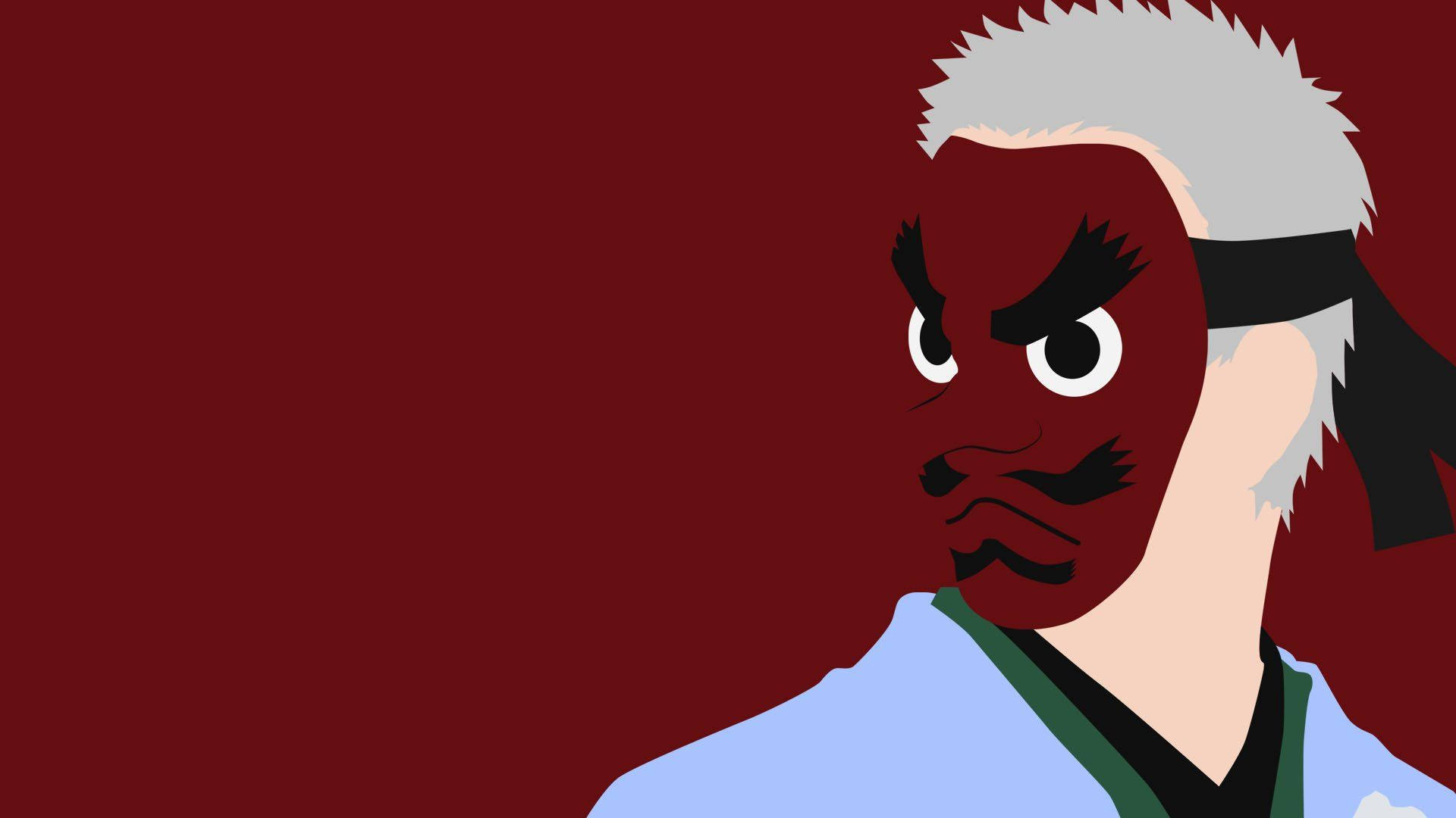 Masca roșie a lui Sakonji din Demon Slayer Fundal