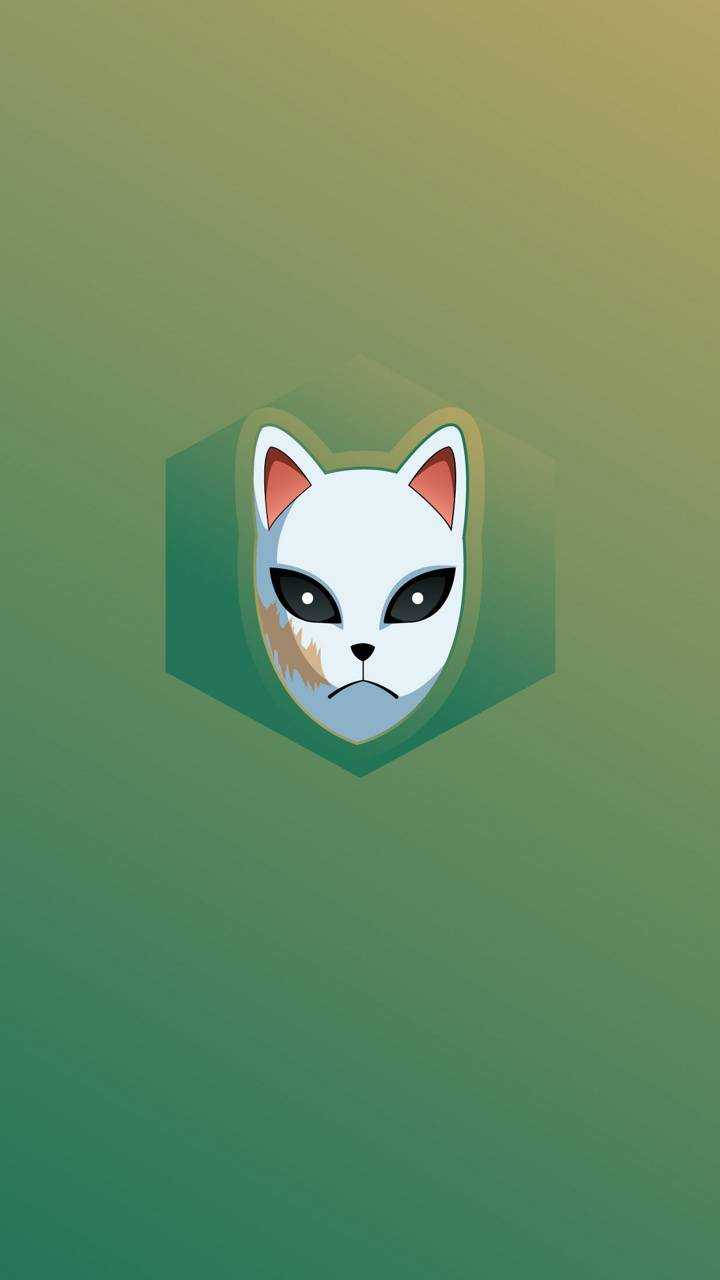 Masca Sabito Demon Slayer în stil vectorial Fundal