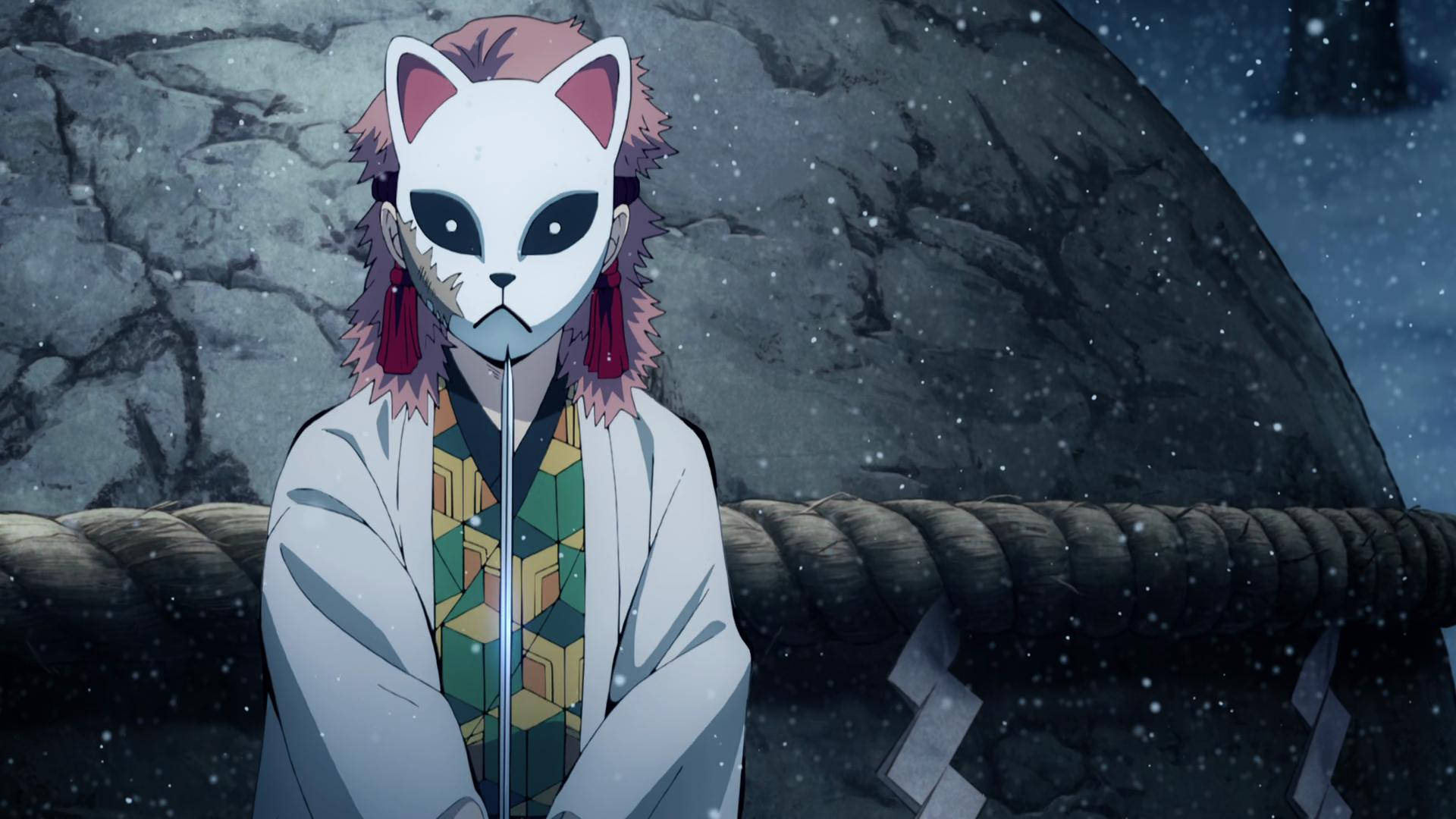 Masca Sabito Demon Slayer Fundal