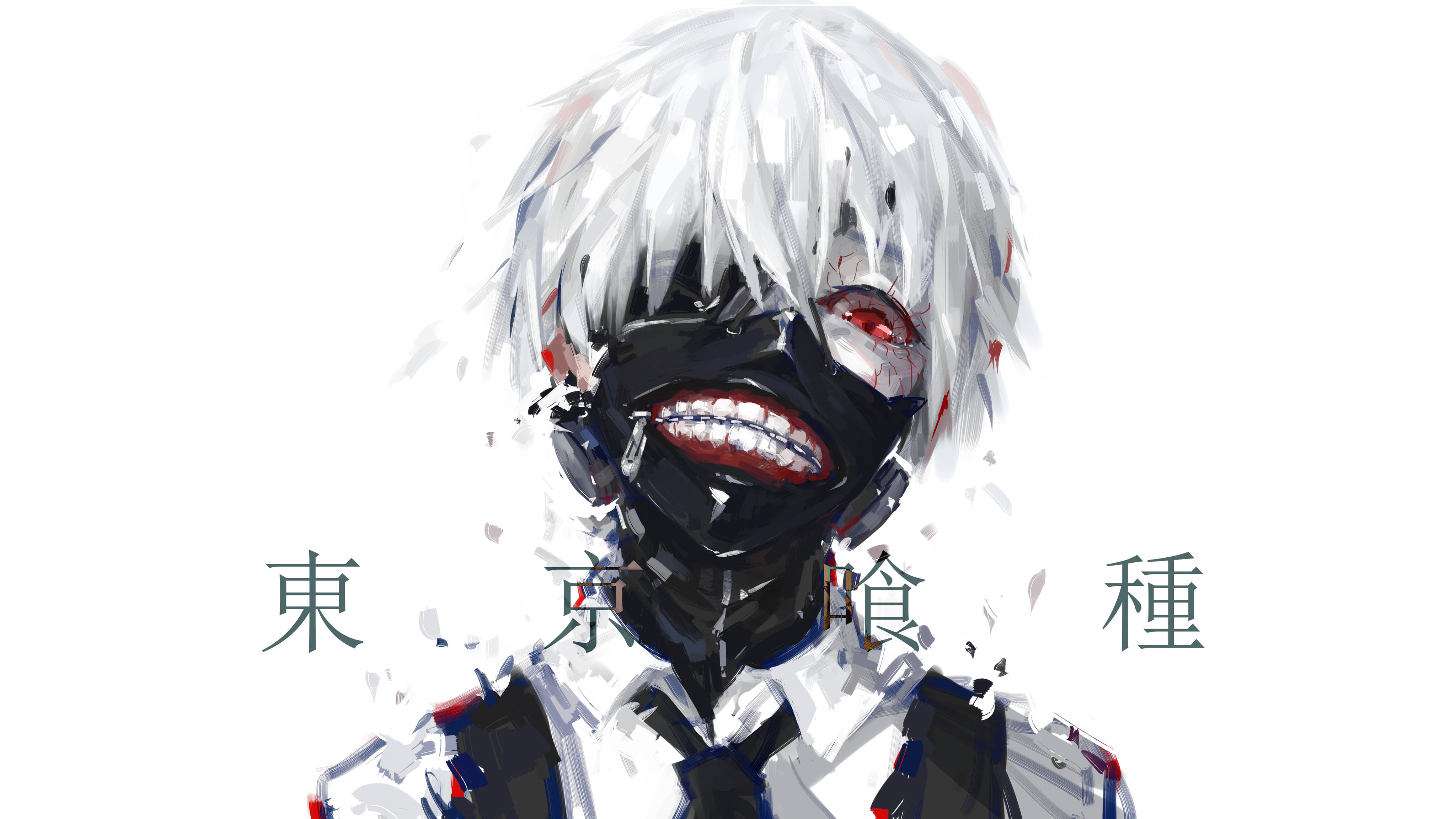 Mască Tokyo Ghoul Anime 4K Fundal