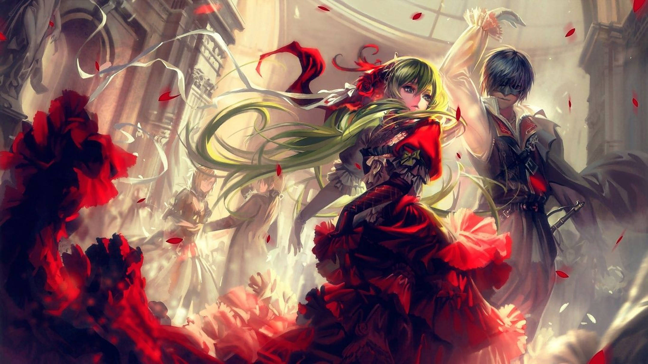 Mascarada Dansului Anime Fundal