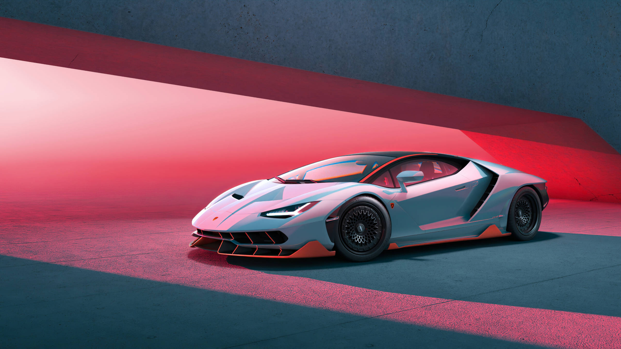 Mașină albă Lamborghini Centenario 2560 X 1440 Fundal