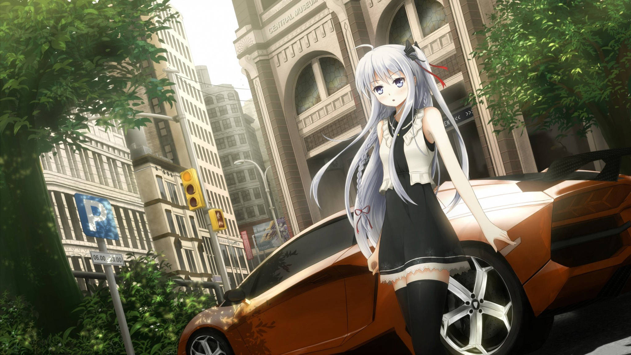 Mașină Anime Aventador Fundal