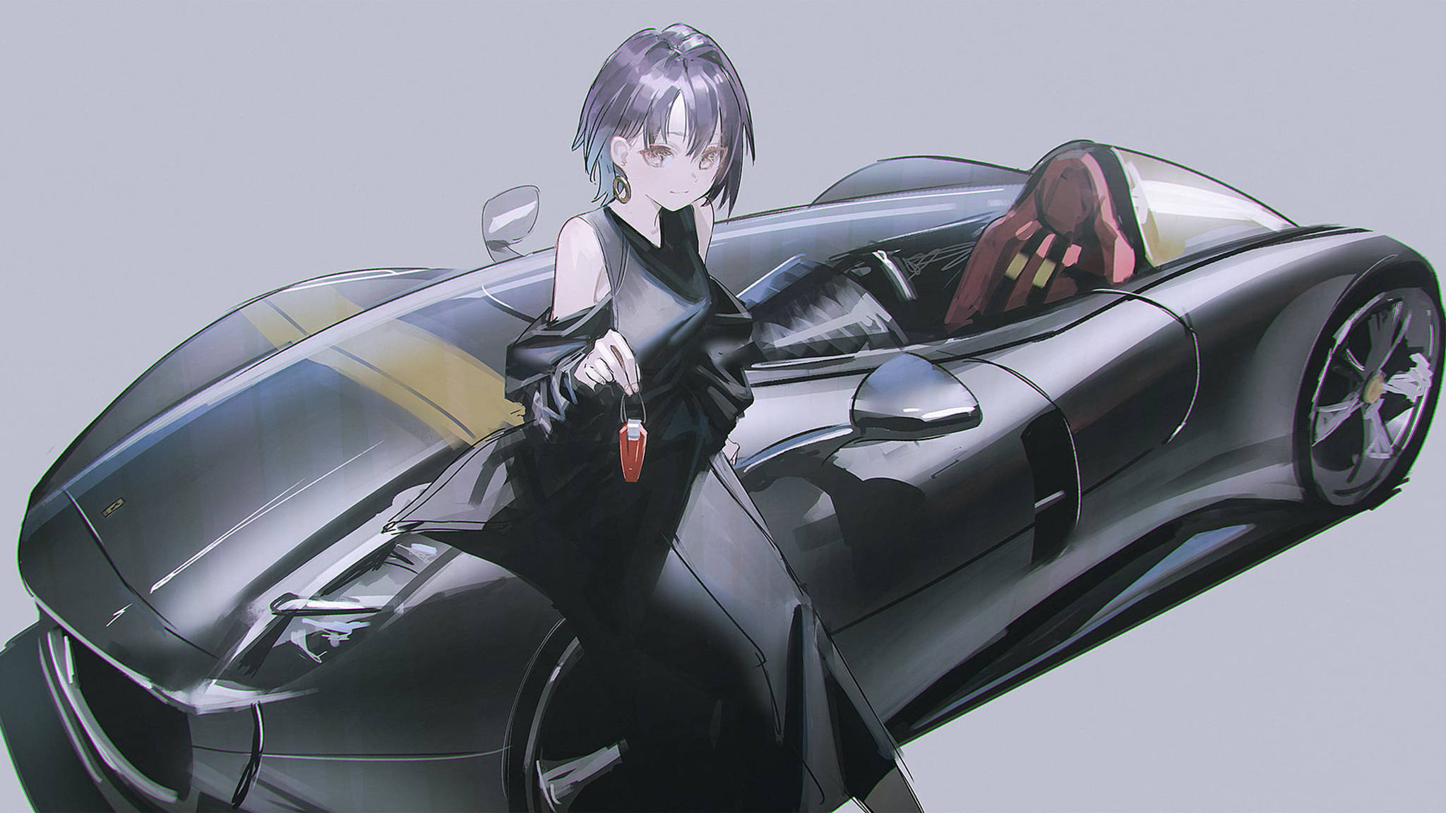 Mașină Anime Ferrari Monza Fundal