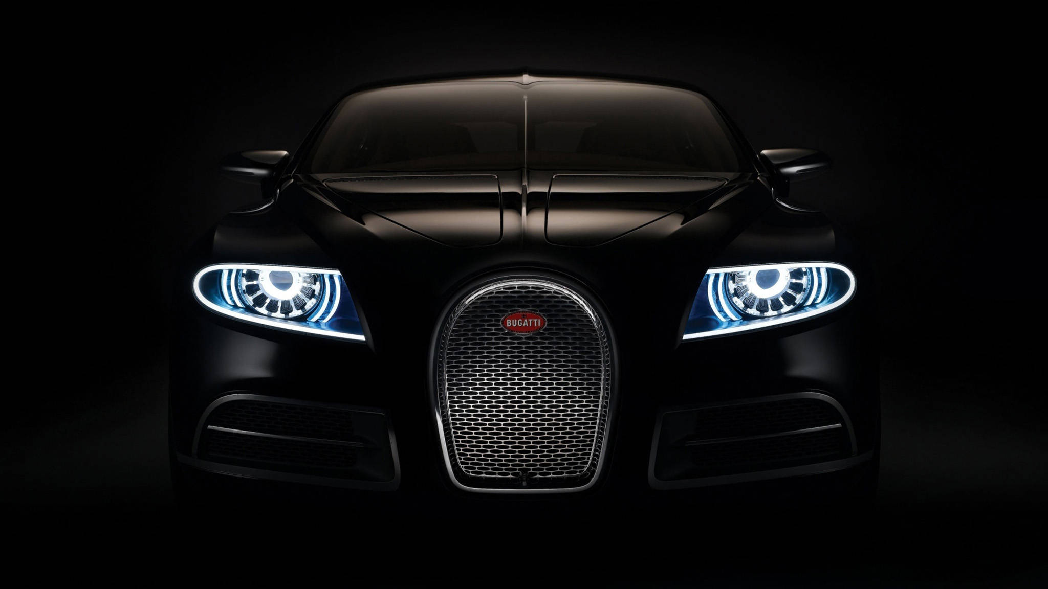 Mașină Cool Black Bugatti Fundal
