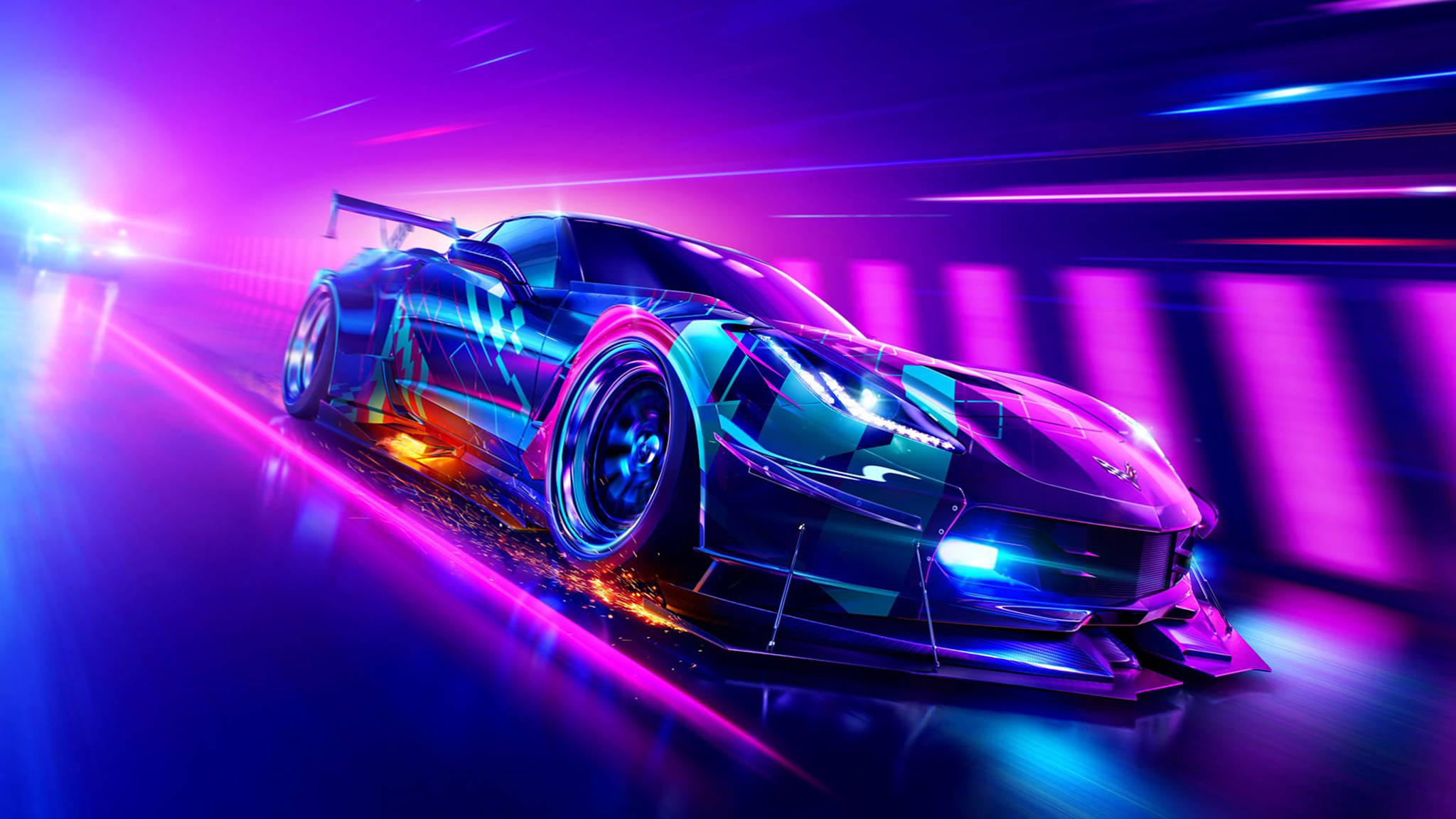 Mașină Cool Chevrolet Corvette Fundal