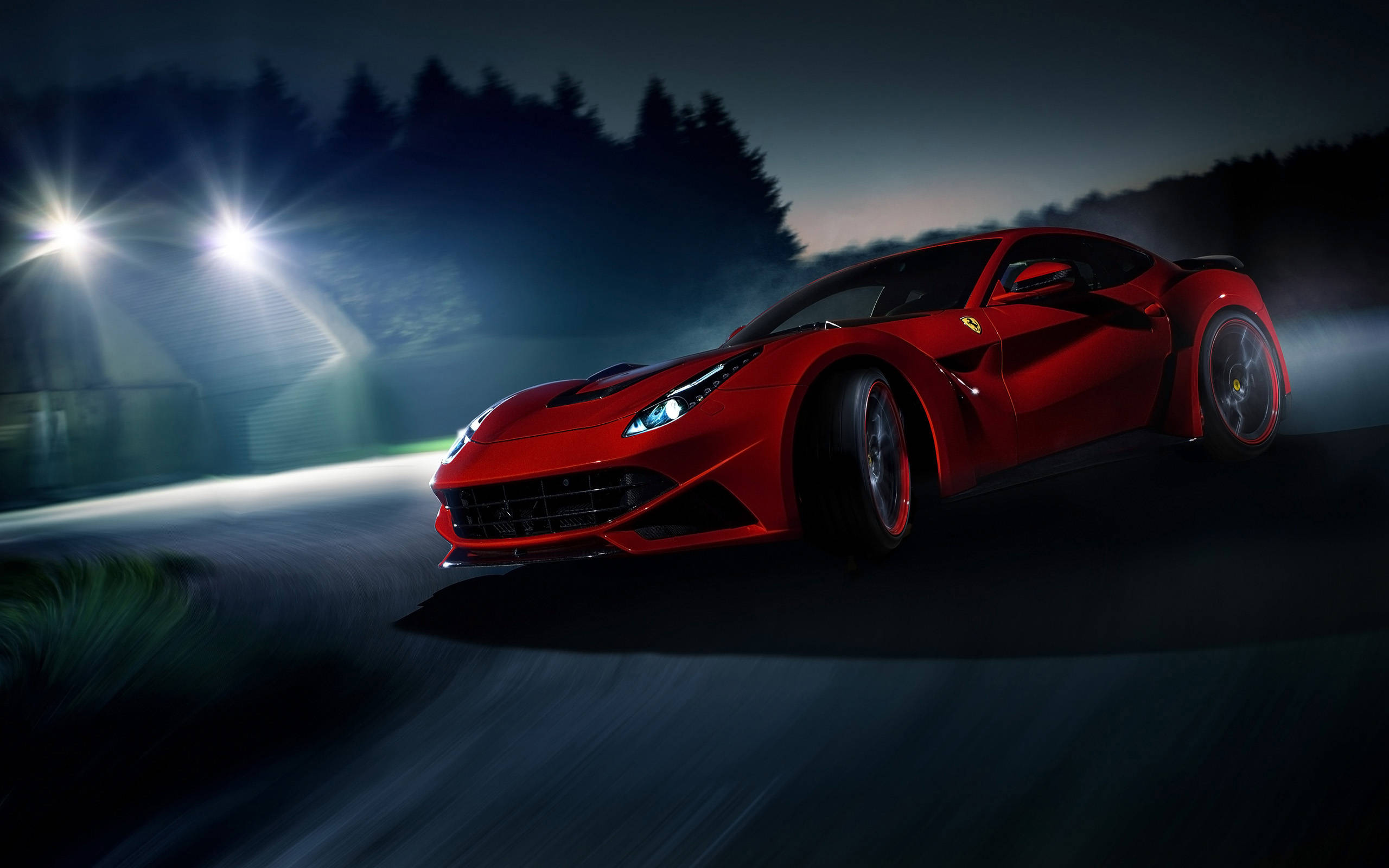 Mașină Cool Ferrari Roșu Elegant Fundal