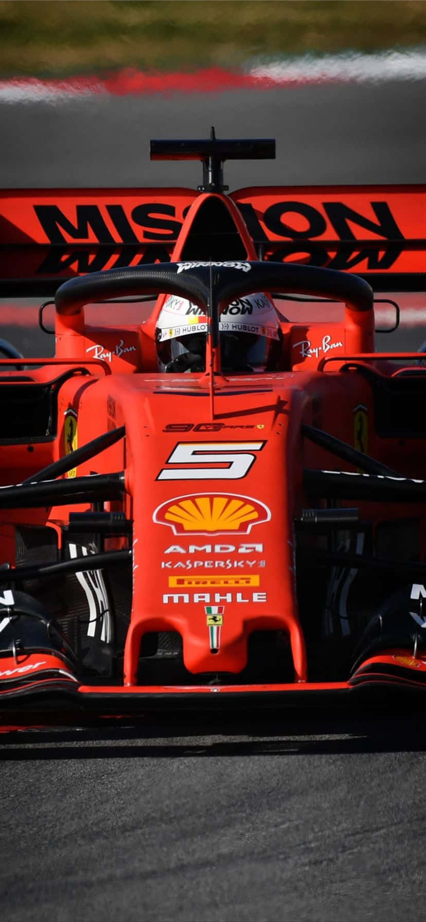 Mașină de curse Ferrari de Formula Unu rapidă Fundal