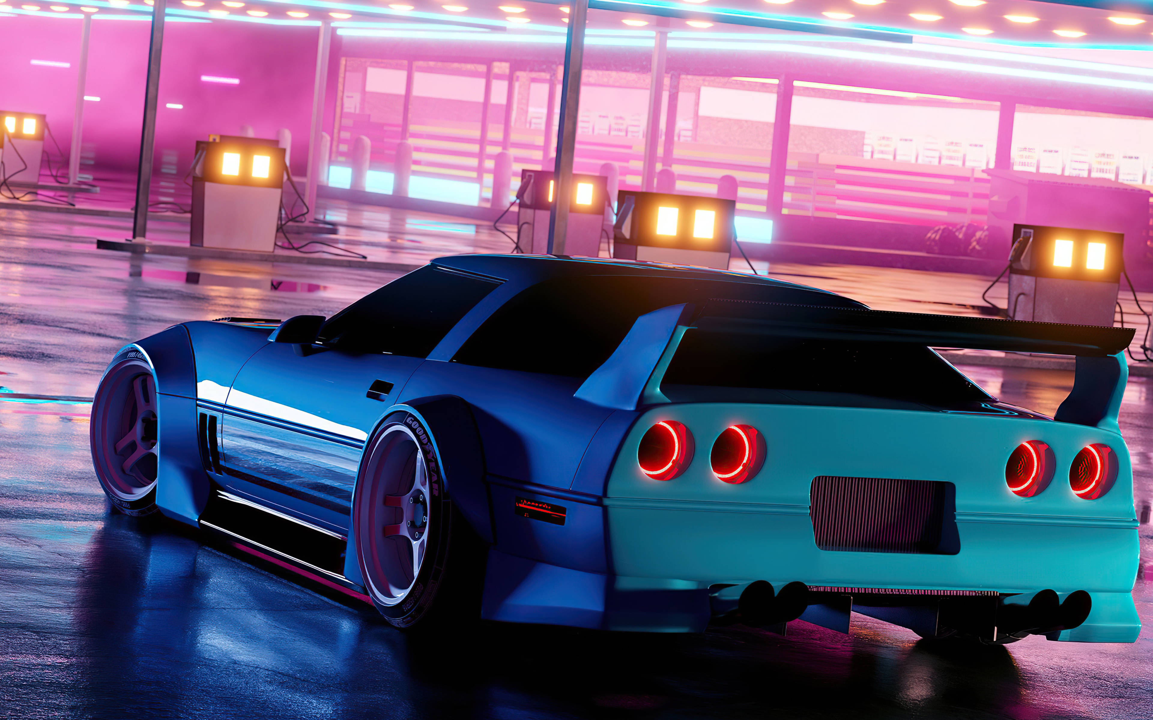 Mașină estetică Nissan Skyline GT-R 4K Fundal