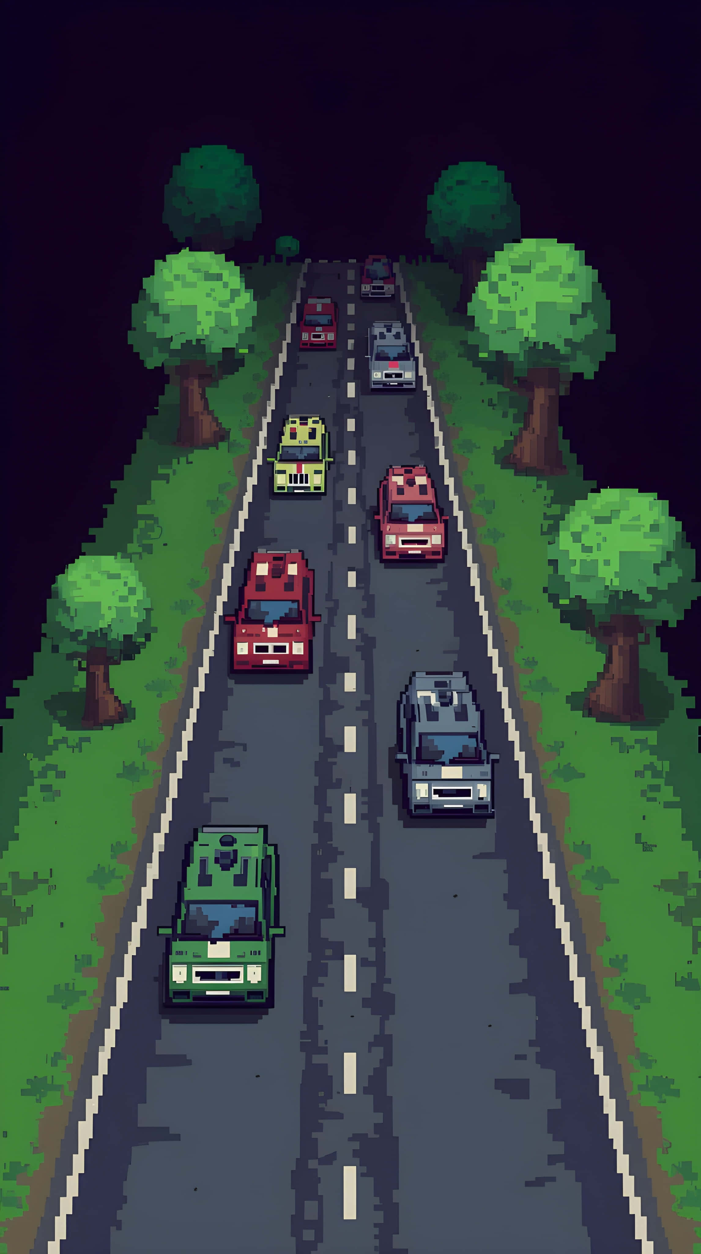 mașină pixelată noapte Fundal
